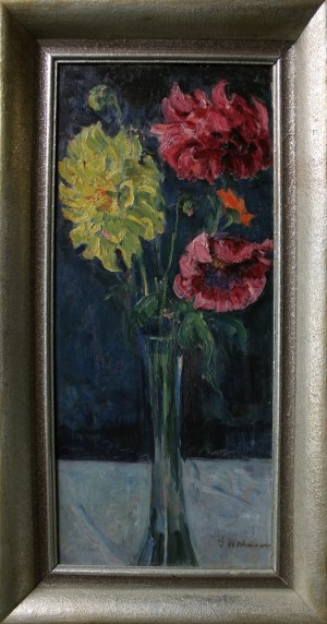 Georg Wichmann, Kwiaty w szklanym wazonie