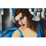 Tamara Lempicka, Blaue Frau auf der Gitarre