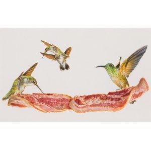 Monika Malewska, Hummingbirds and Bacon, 2019