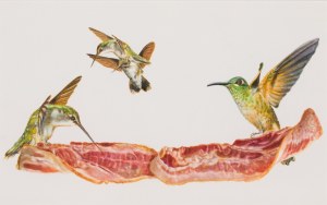 Monika Malewska, Hummingbirds and Bacon, 2019