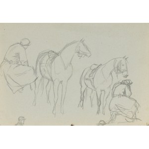 Ludwik MACIĄG (1920-2007), Women by the horses