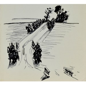 Ludwik MACIĄG (1920-2007), Lancer march - sketches from the war