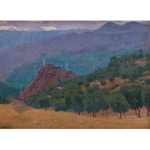 Edward Okuń (1872 Wólka Zegrzeńska bei Warschau - 1945 Skierniewice), Italienische Landschaft, 1937