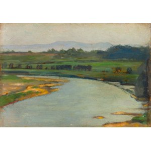 Jan Stanislawski (1860 Olszana, Ukraine - 1907 Krakow), View of the Vistula River near Tyniec