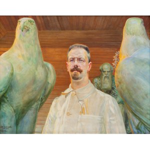 Jacek Malczewski (1854 Radom - 1929 Krakau), Porträt des Bildhauers Tadeusz Błotnicki, 1916