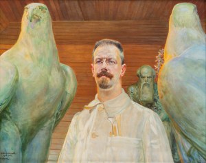 Jacek Malczewski (1854 Radom - 1929 Kraków), Portret rzeźbiarza Tadeusza Błotnickiego, 1916