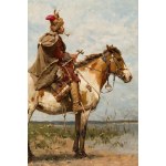 Józef Brandt (1841 Szczebrzeszyn - 1915 Radom), kozák na koni, 1883