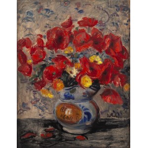 Wojciech Weiss (1875 Leorda, Rumänien - 1950 Krakau), Mohnblumen in einer Vase