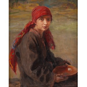 Teodor Axentowicz (1859 Brasov - 1938 Krakow), Hutsul girl