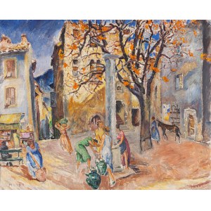 Maria Melania Mutermilch Mela Muter (1876 Warsaw - 1967 Paris), Women at the Well. A cityscape from the south of France, 1930s.