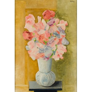 Moses (Moise) Kisling (1891 Krakau - 1953 Paris), Erbsenblüten in einer Vase (Pois de senteur), 1936