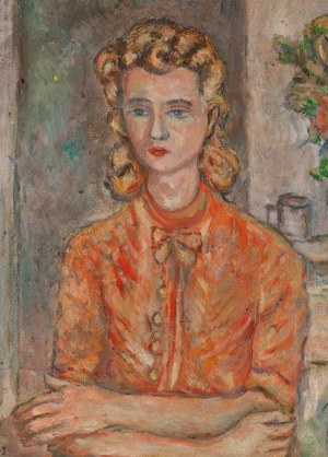 Tytus Czyżewski (1880 Przyszowa k. Limanowej - 1945 Kraków), Portret młodej kobiety, około1934-35