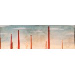 Jerzy Nowosielski (1923-2011), Abstrakte Landschaft - doppelseitiges Werk, 1950er Jahre.