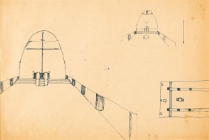 Jerzy Nowosielski (1923-2011), Szkice wnętrz sakralnych - praca dwustronna, lata 50. XX w.