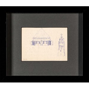 Jerzy Nowosielski (1923-2011), Design of a temple with a bell tower