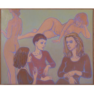 Zbigniew Mil, Girls in a Violet Outline, 1995