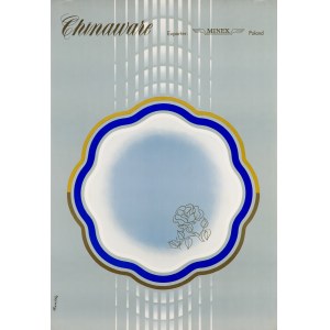 Advertising poster Chinaware (Porcelain). Minex - designed by Tomasz RUMIŃSKI (1930-1982).