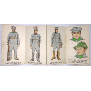 UNIFORMEN-TAFEL DER UNTER EINEM K.UND K. KOMMANDO STEHENDEN POLNISCHEN LEGIONEN, 1914