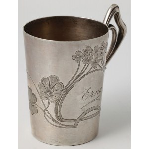 SECESSION MUG, Germany Schwäbisch Gmünd, Hugo Böhm, circa 1900.