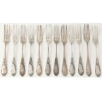 SET OF MODEL ALEXANDRA cutlery for 12 persons, Poland, Warsaw, Norblin et al, 19th / 20th c.