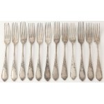 SET OF MODEL ALEXANDRA cutlery for 12 persons, Poland, Warsaw, Norblin et al, 19th / 20th c.