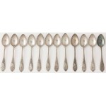 SET OF MODEL ALEXANDRA cutlery for 12 persons, Poland, Warsaw, Norblin et al, 19th / 20th c.