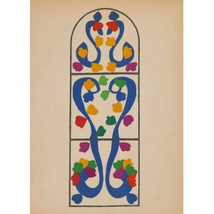 Henri MATISSE, WINOROŚL, projekt witrażu, 1953 (ed. 1958)