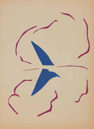 Henri MATISSE, ŁÓDKA, projekt witrażu, 1948 (ed. 1958)