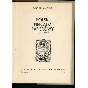 Jabłoński, Polski Pieniądz papierowy 1794-1948 [ekslibris]