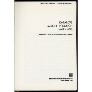 Kamiński, Kurpiewski, Katalog monet polskich 1649-1696 [ekslibris]