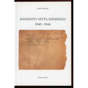 Sarosiek, Bankovky lodžského geta 1940-1944 [venovanie].