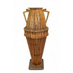 Holzschirm/ Trockenblumenvase