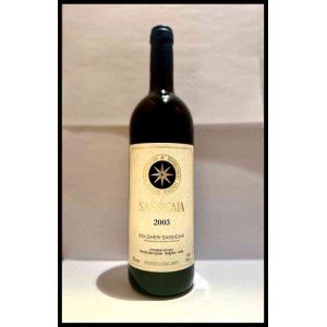 Tenuta San Guido Bolgheri, Sassicaia Tuscany, Sassicaia DOC - 1 bottle (bt), vintage 2003.Level: