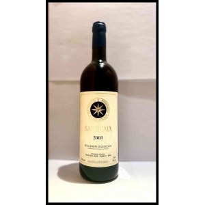 Tenuta San Guido Bolgheri, Sassicaia Tuscany, Sassicaia DOC - 1 bottle (bt), vintage 2003.Level: