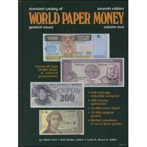 Shafer Neil, Pick Albert - Standard Catalog of World Paper Money, vol. II, General Issues, 7. edycja, Iola 1994, ISBN 08...
