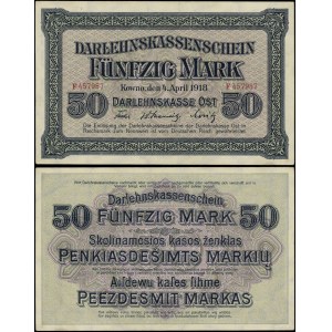 Polska, 50 marek, 4.04.1918, Kowno