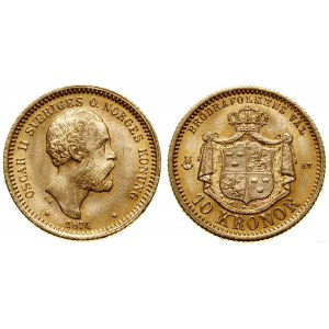 Szwecja, 10 koron, 1874, Sztokholm