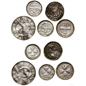 Germany, set of 5 cross denarii