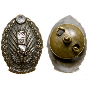 Polsko, odznak důstojníka Sboru ochrany hranic (miniatura), z roku 1929