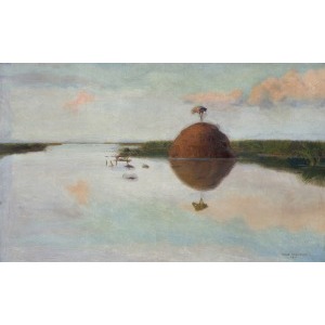 Chełmoński Józef, ZACHÓD SŁOŃCA NA BŁOTACH, 1900