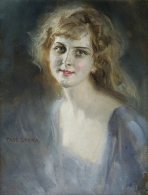 Styka Tadeusz, PORTRET MŁODEJ KOBIETY, po 1920