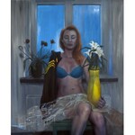 Joanna KAUCZ (ur. 1981), Autoportret z kwiatami, 2015