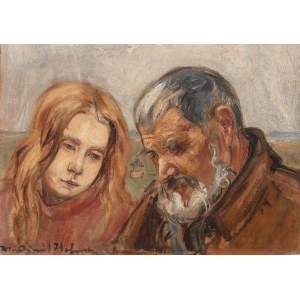 Wlastimil Hofman (1881 Prag - 1970 Szklarska Poręba), Mädchen mit einem alten Mann