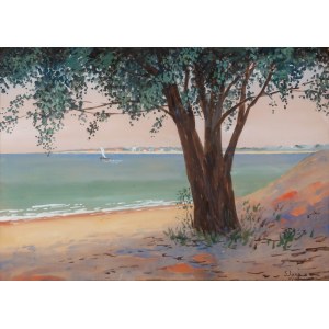 Soter Jaxa - Małachowski (1867 Wolanów - 1952 Kraków), Tree on the shore, 1947.