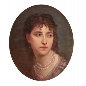 Peter Le Brun (1802 - 1879), Bildnis einer Frau mit Perlen