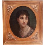 Piotr Le Brun (1802 - 1879), Portret kobiety z perłami