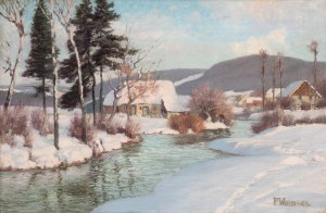 Paul Weimann (1867 Wrocław -1945 Jelenia Góra), Pejzaż zimowy