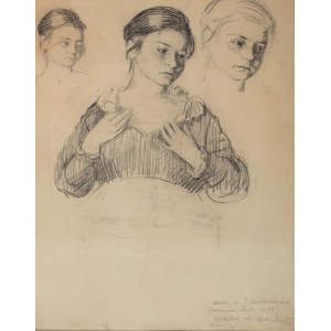 Josef Seidenbeutel (1894-1923), Studie eines Frauenkopfes, 1918/1919