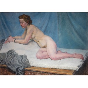 Painter unspecified (1st half of 20th century), Nude of a sitting woman/Nude of a lying woman (double-sided painting)