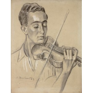 Henryk Berlewi (1894 Warschau - 1967 Paris), Fiddler, 1943.